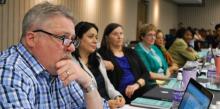 Dave Morgan participates in a crisis boot camp presentation